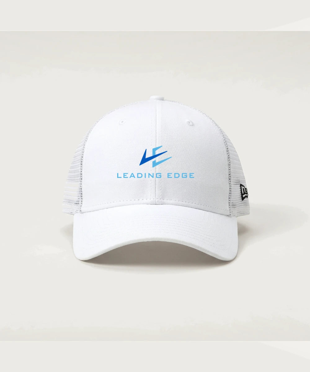 Leading Edge Team Store - Flag White/ White New Era - Stretch Mesh Cap. NE1020