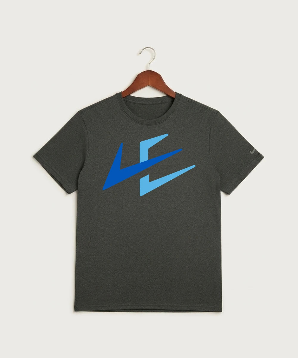 Leading Edge Team Store - Dark Smoke Heather Nike Swoosh Sleeve rLegend Tee NKDX8730