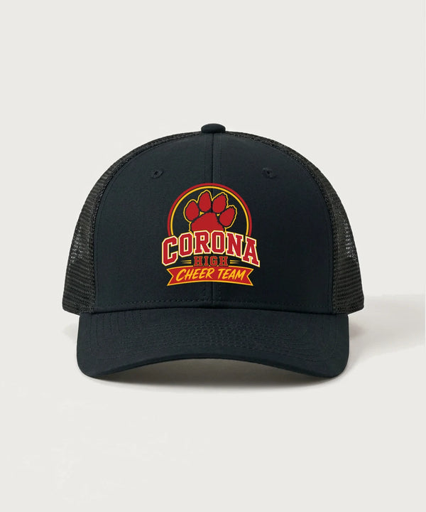 Corona Senior High School Cheer - Black/ Black Sport-Tek Club Trucker Cap STC46