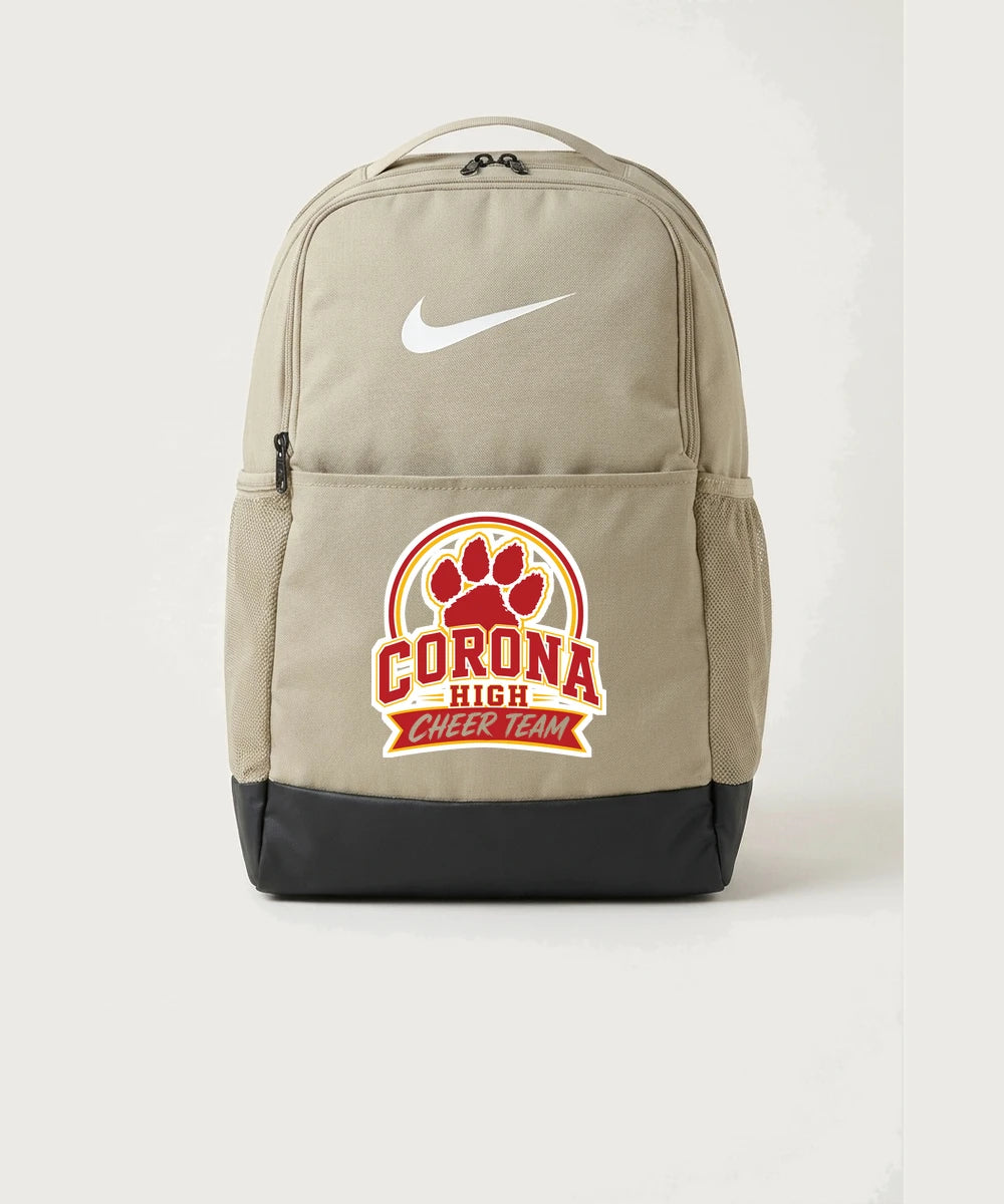 Corona Senior High School Cheer - Desert Khaki Nike Brasilia Medium Backpack NKDH7709
