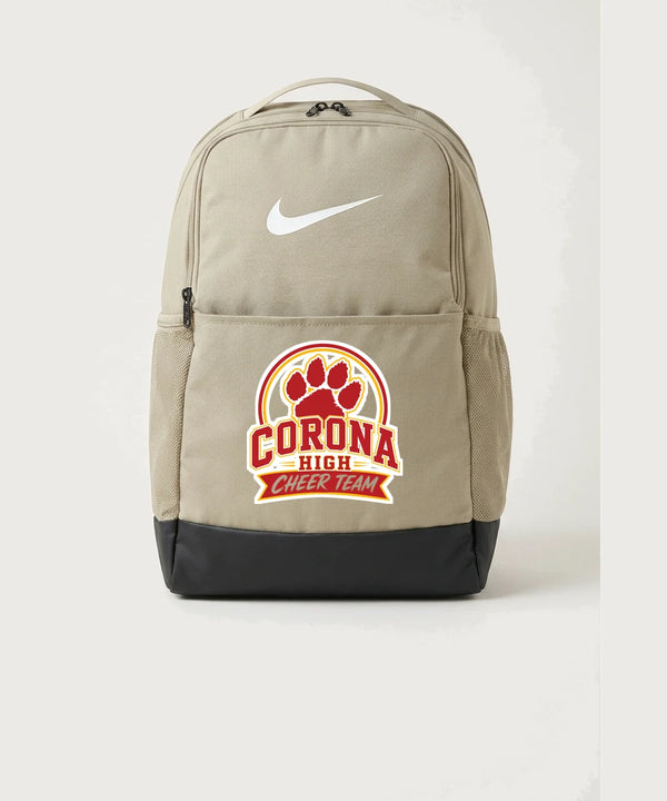 Corona Senior High School Cheer - Desert Khaki Nike Brasilia Medium Backpack NKDH7709