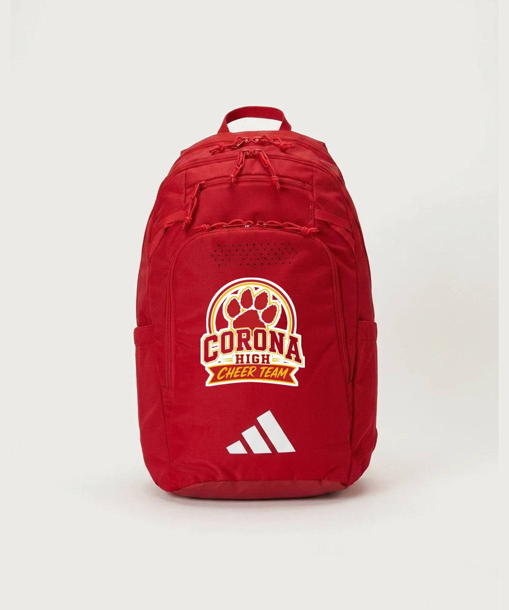 Corona Senior High School Cheer - Team Power Red/ White Defender 5 Backpack