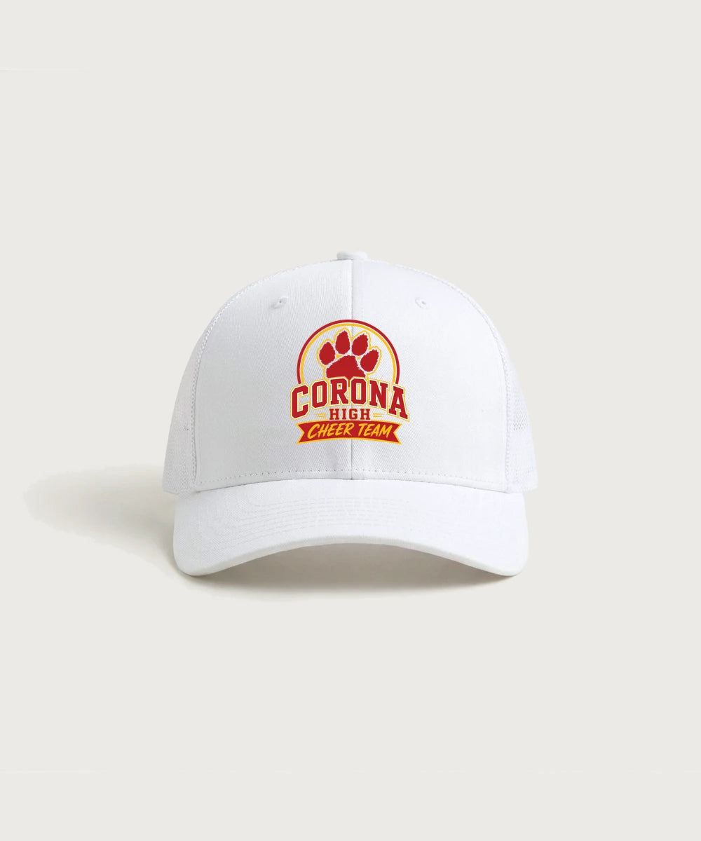 Corona Senior High School Cheer - White/ White Sport-Tek Club Trucker Cap STC46