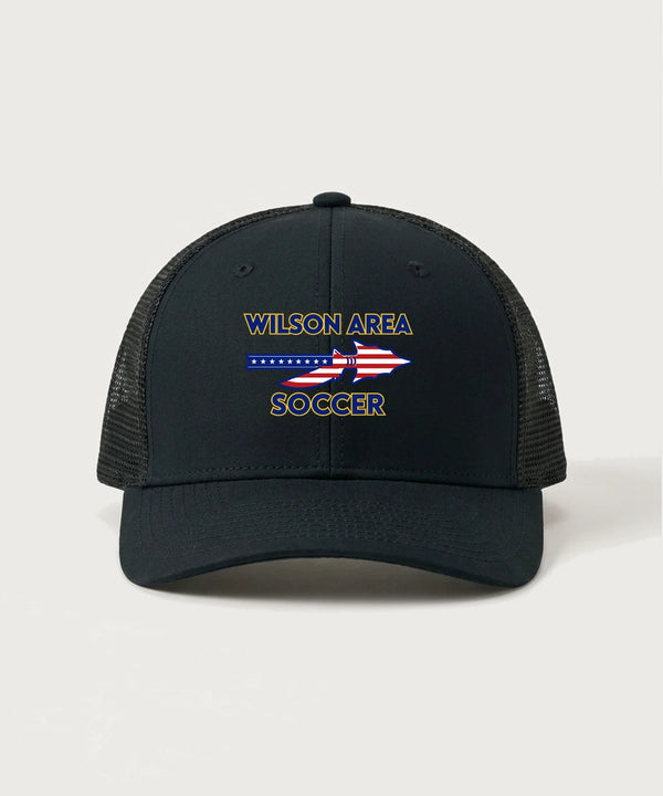 Wilson Area School Soccer Soccer - Black/ Black Sport-Tek Club Trucker Cap STC46