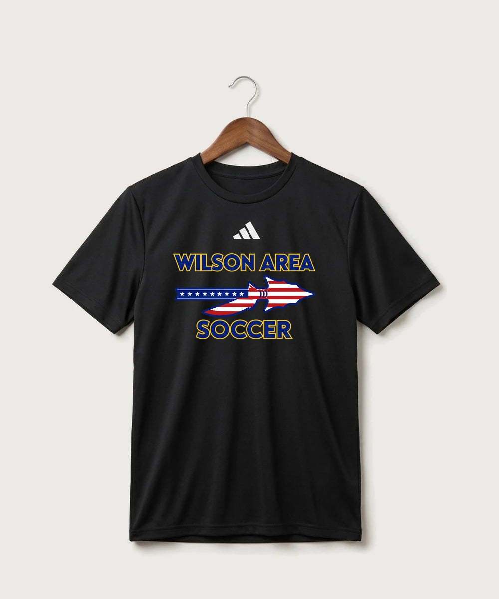 Wilson Area School Soccer Soccer - Black/ White Men's Pregame T-Shirt