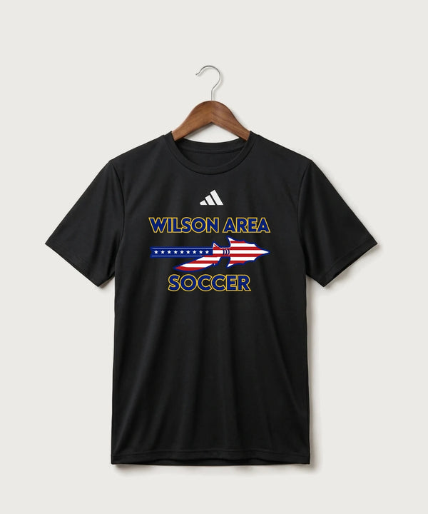 Wilson Area School Soccer Soccer - Black/ White Men's Pregame T-Shirt