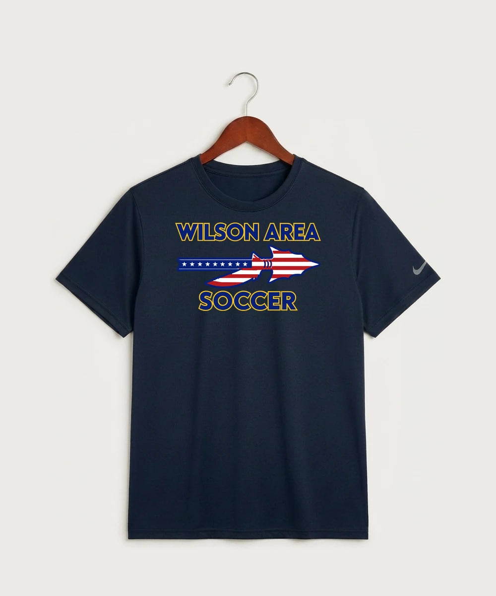 Wilson Area School Soccer Soccer - College Navy Nike Swoosh Sleeve rLegend Tee NKDX8730