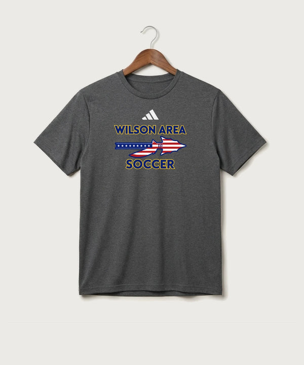 Wilson Area School Soccer Soccer - Dark Grey Heather/ White Men's Pregame T-Shirt