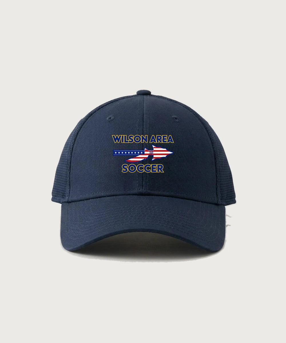 Wilson Area School Soccer Soccer - Deep Navy New Era - Stretch Mesh Cap. NE1020