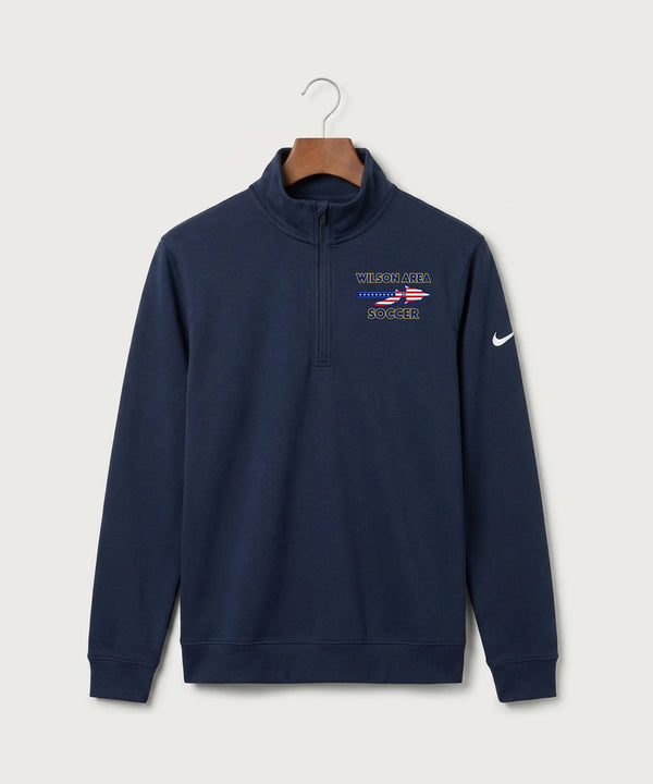 Wilson Area School Soccer Soccer - Midnight Navy Nike Club Fleece Sleeve Swoosh 1/2-Zip NKDX6718
