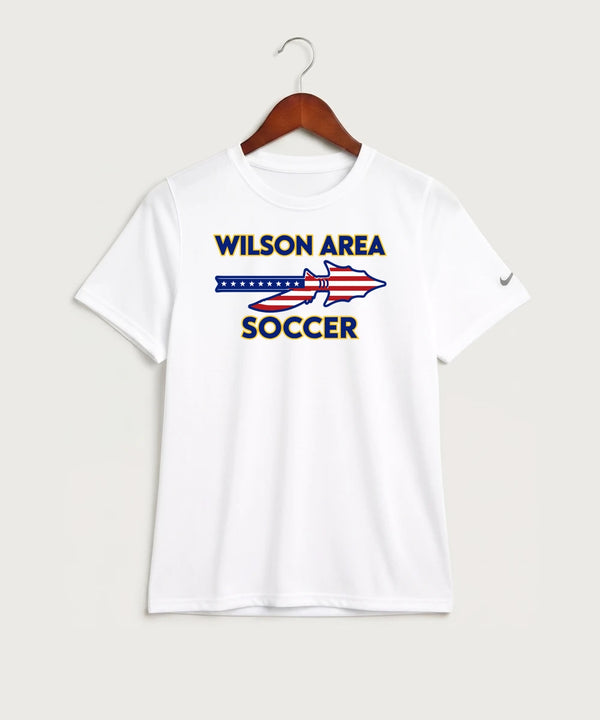 Wilson Area School Soccer Soccer - White Nike Youth Swoosh Sleeve rLegend Tee NKDX8787