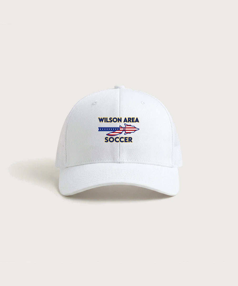 Wilson Area School Soccer Soccer - White/ White Sport-Tek Club Trucker Cap STC46