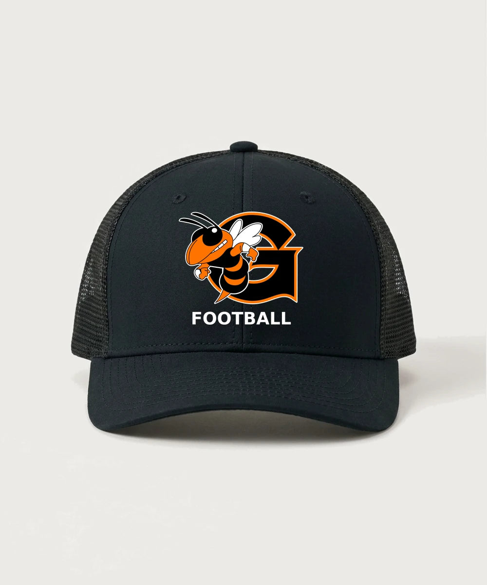 Giltner High School Football - Black/ Black Sport-Tek Club Trucker Cap STC46