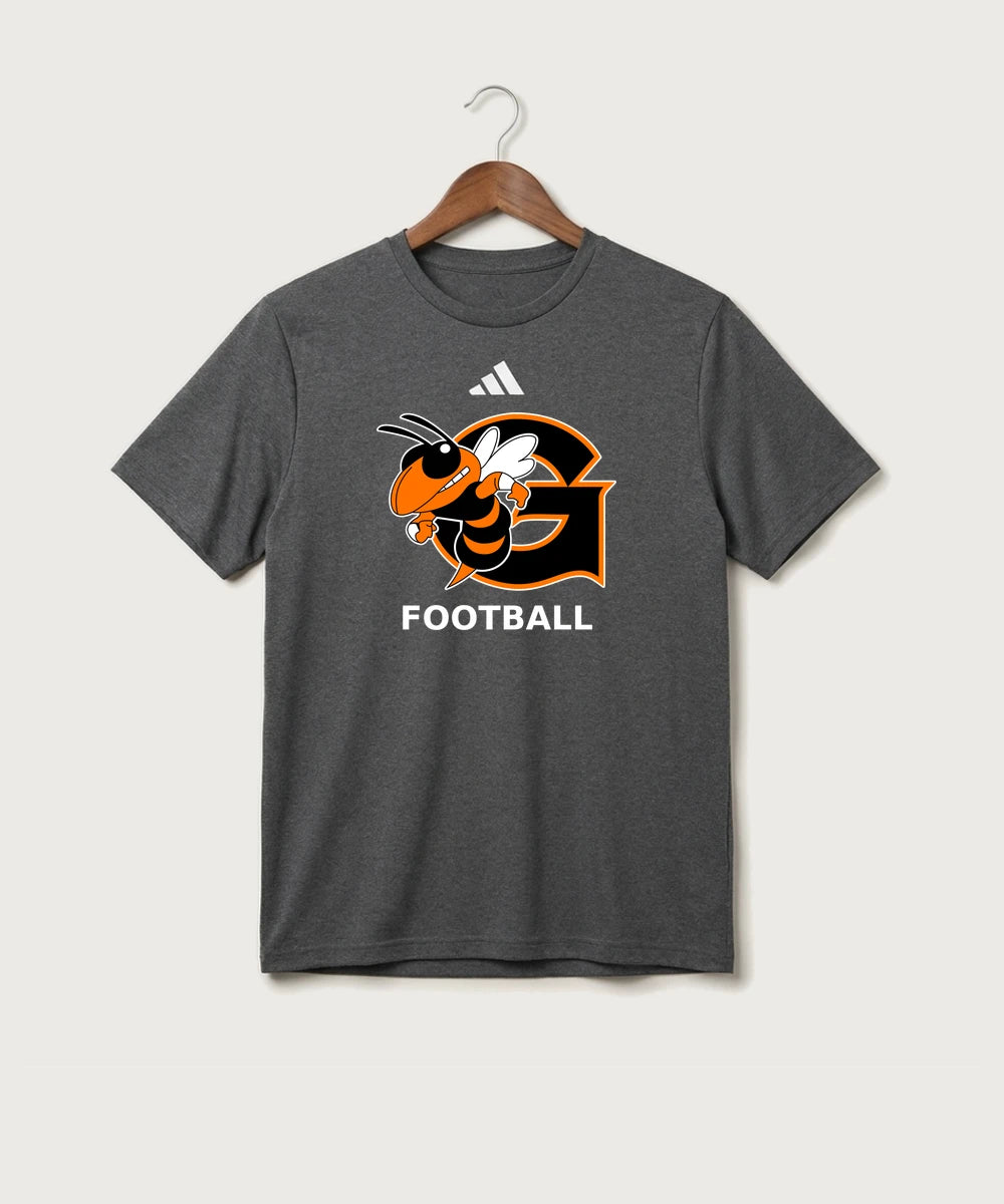 Giltner High School Football - Dark Grey Heather/ White Men's Pregame T-Shirt