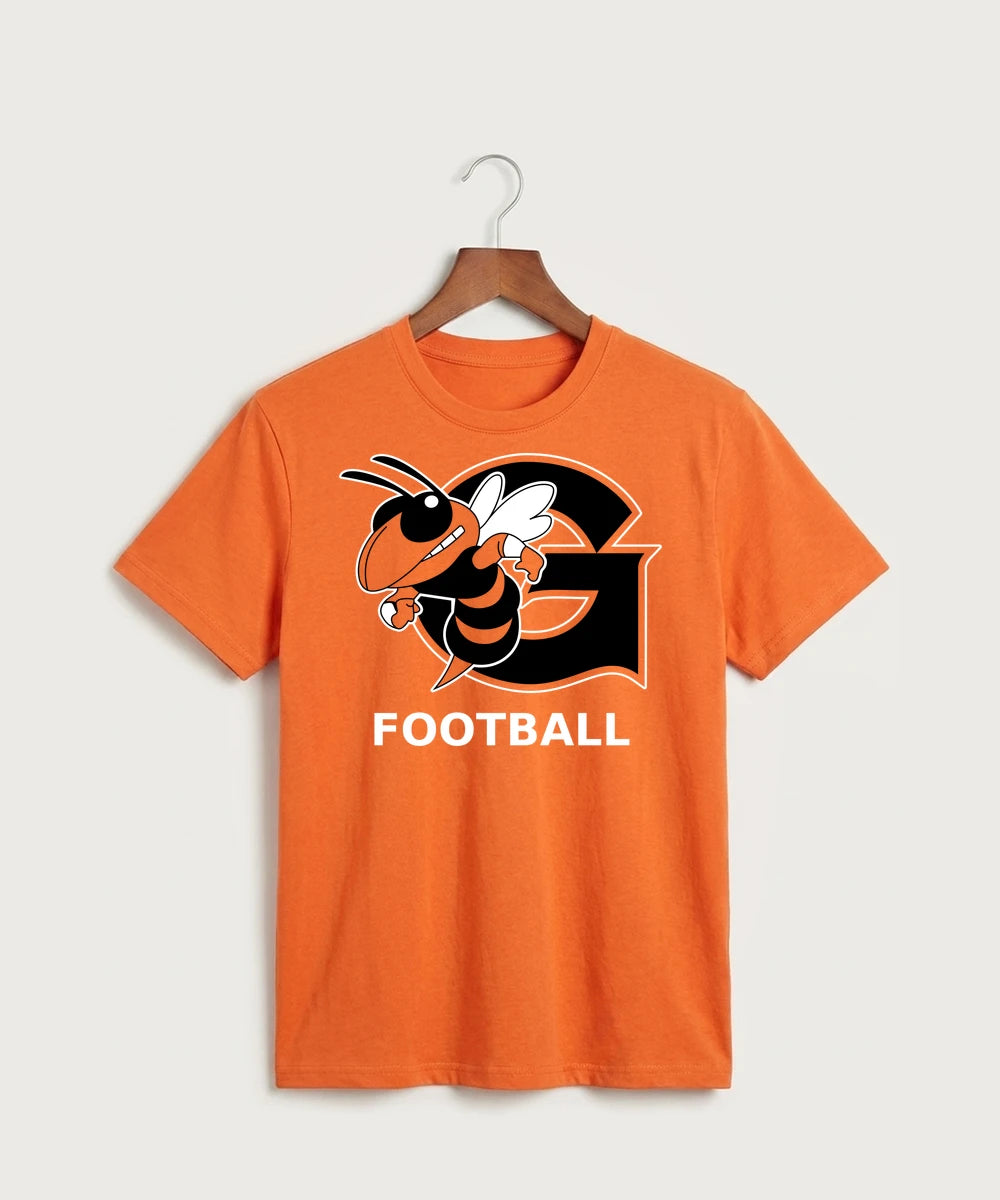 Giltner High School Football - S. Orange Port & Co Core Cotton Tee. PC54