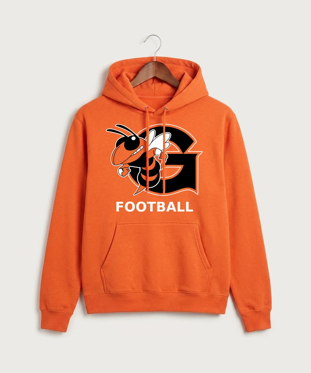 Giltner High School Football - S. Orange Port & Co Core Fleece Pullover Hooded Sweatshirt. PC78H