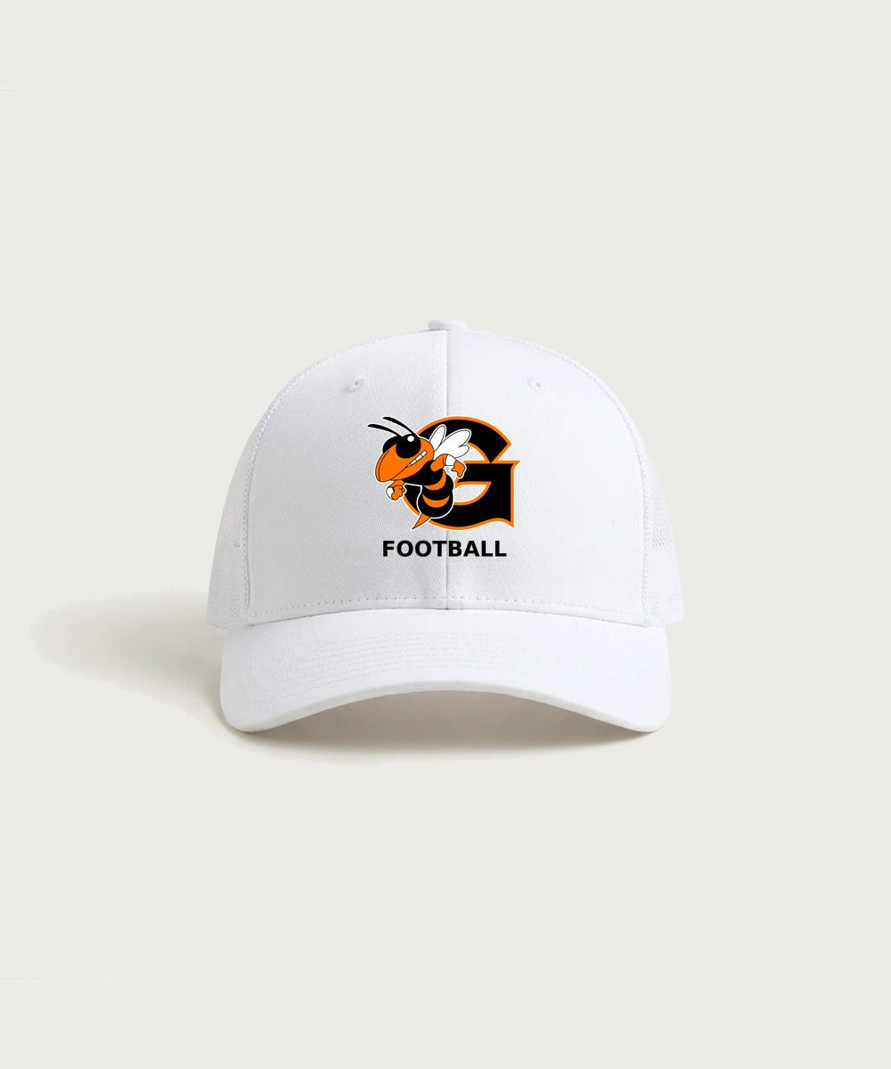 Giltner High School Football - White/ White Sport-Tek Club Trucker Cap STC46