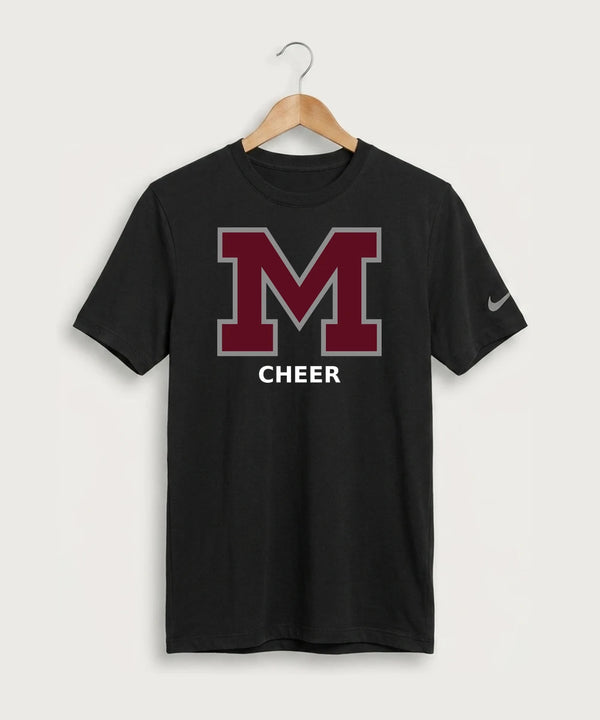 Moline Cheer general - Black Nike Swoosh Sleeve rLegend Tee NKDX8730