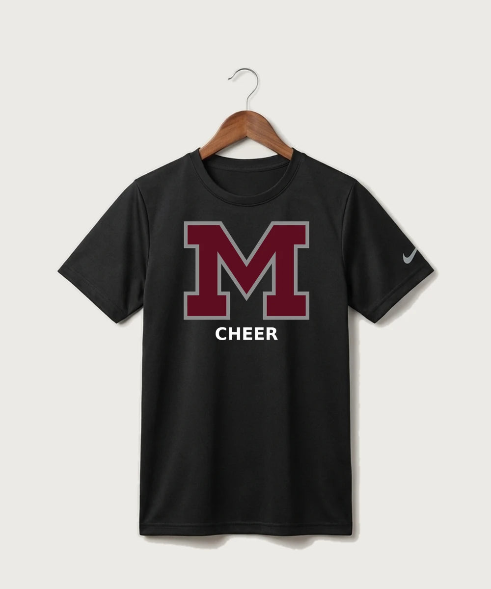 Moline Cheer general - Black Nike Youth Swoosh Sleeve rLegend Tee NKDX8787
