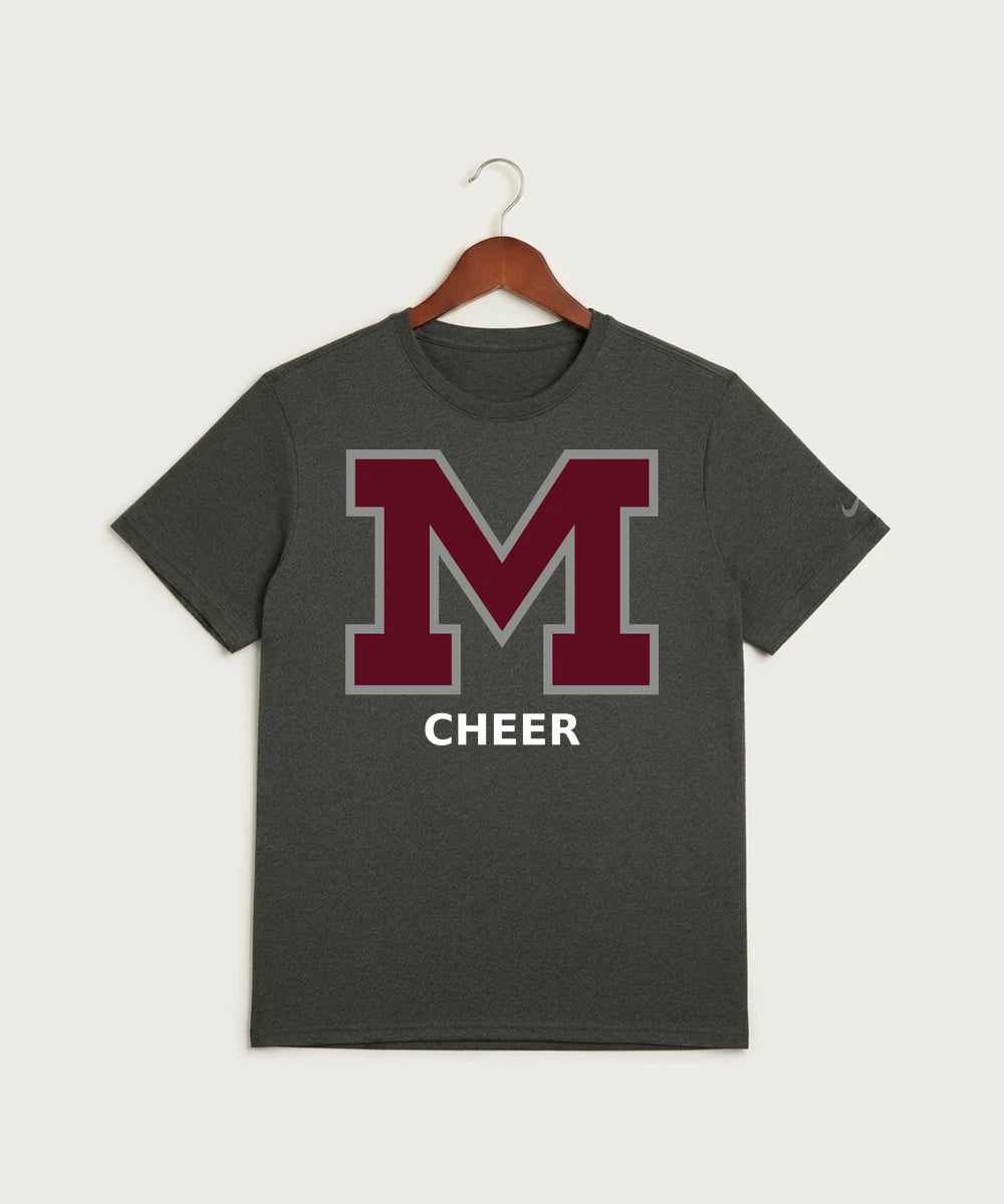 Moline Cheer general - Dark Smoke Heather Nike Swoosh Sleeve rLegend Tee NKDX8730