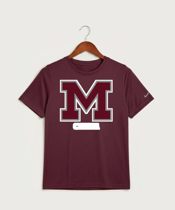 Moline Cheer general - Deep Maroon Nike Youth Swoosh Sleeve rLegend Tee NKDX8787