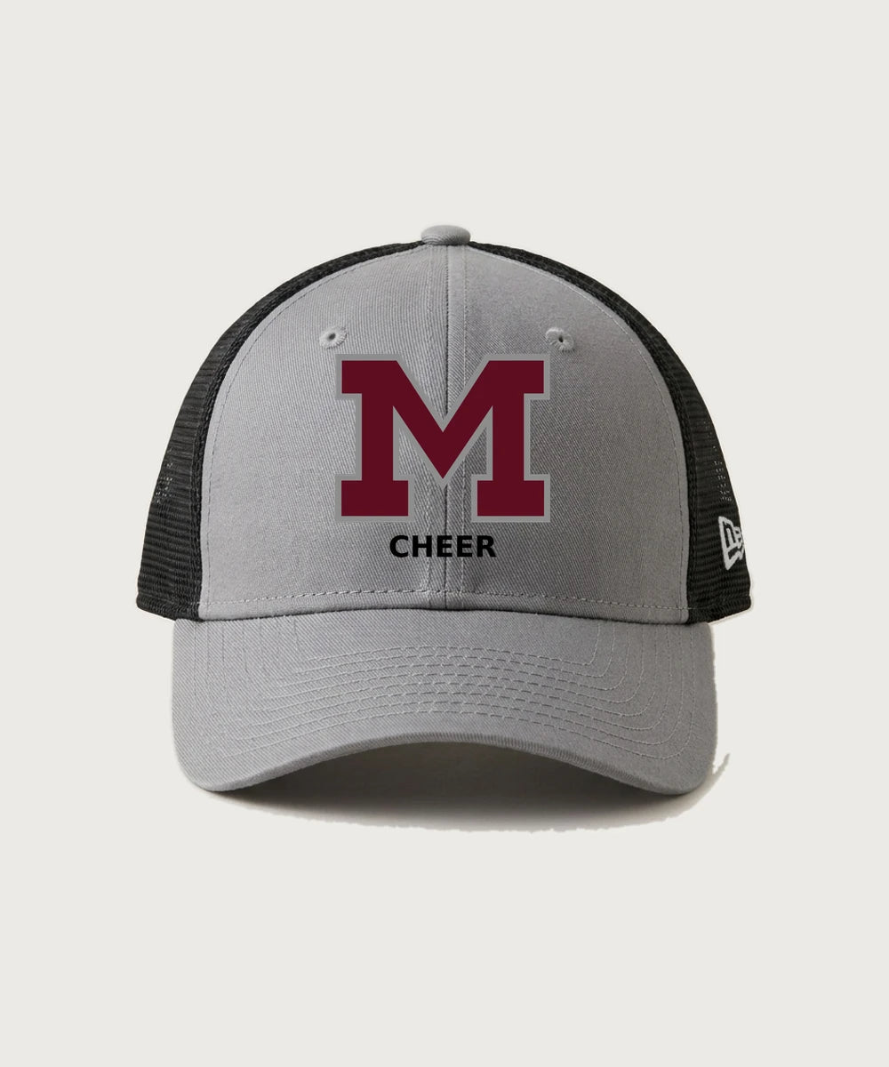 Moline Cheer general - Flag Grey/ Black New Era - Stretch Mesh Cap. NE1020