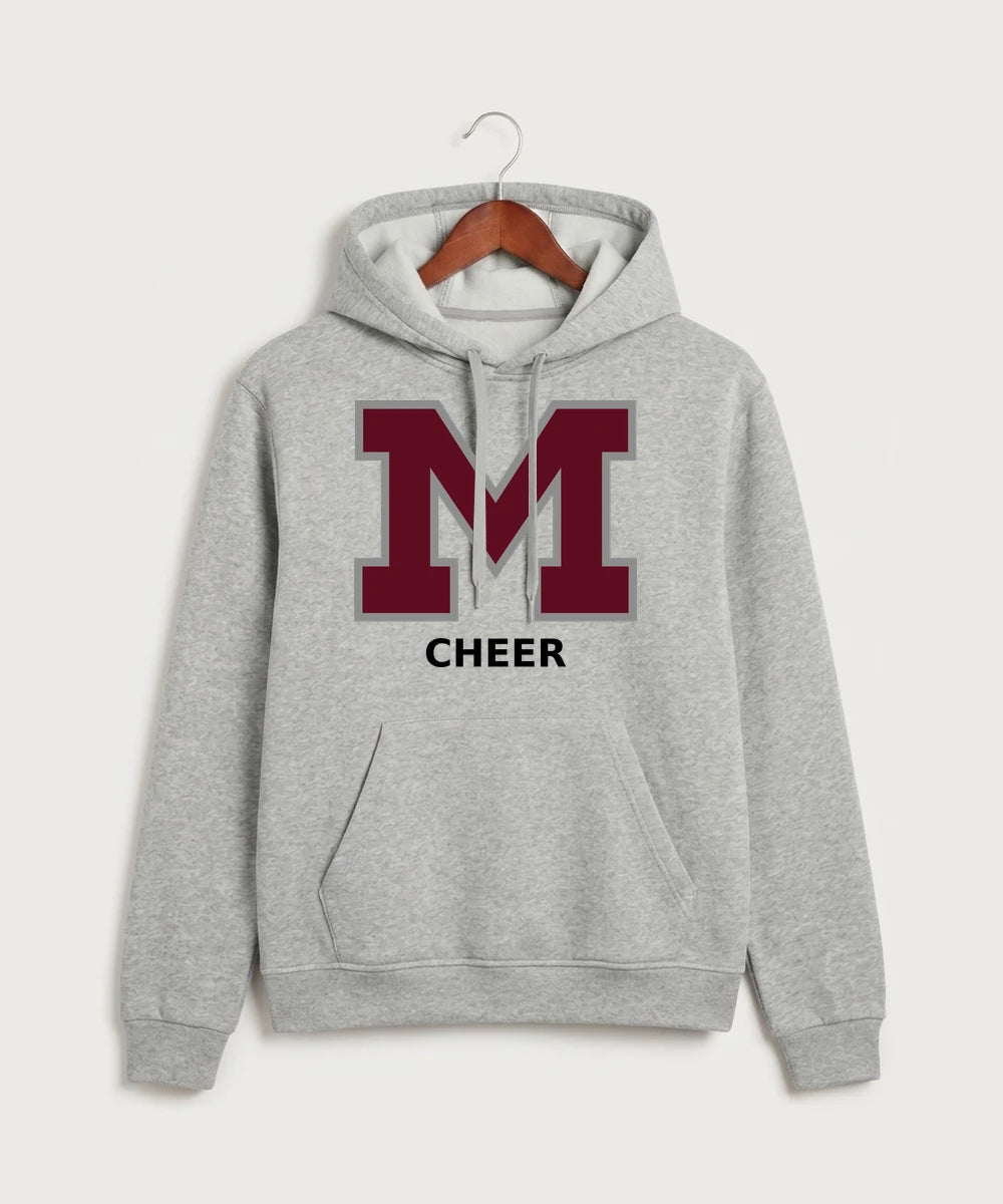 Moline Cheer general - Grey Heather Unisex Fleece Hooded Sweatshirt