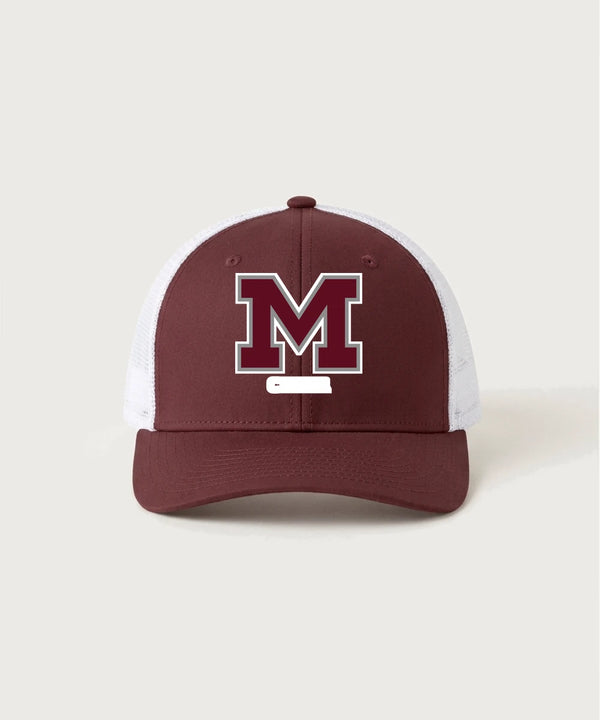 Moline Cheer general - Maroon/ White Sport-Tek Club Trucker Cap STC46