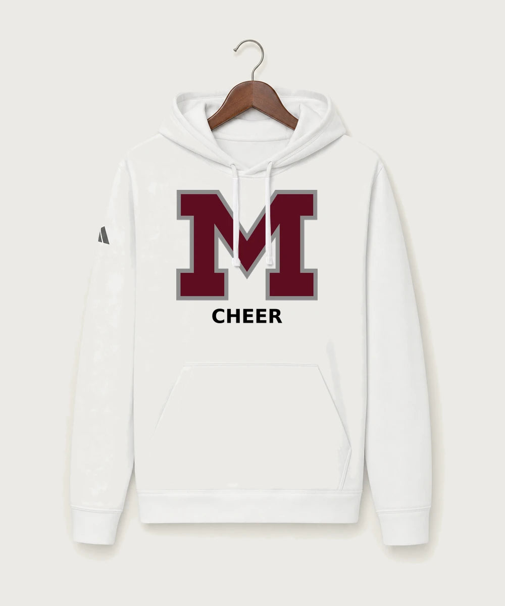 Moline Cheer general - White Unisex Fleece Hooded Sweatshirt
