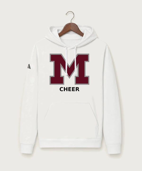 Moline Cheer general - White Unisex Fleece Hooded Sweatshirt