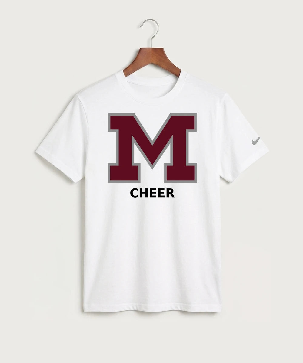 Moline Cheer general - White Nike Swoosh Sleeve rLegend Tee NKDX8730