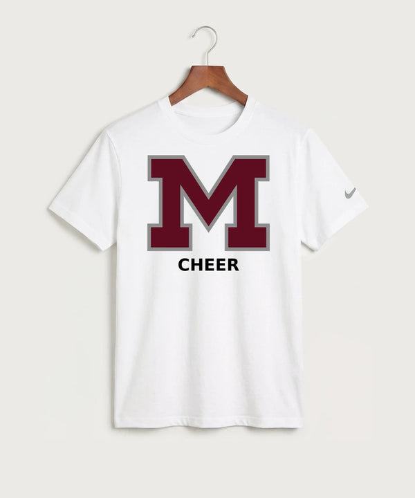 Moline Cheer general - White Nike Swoosh Sleeve rLegend Tee NKDX8730