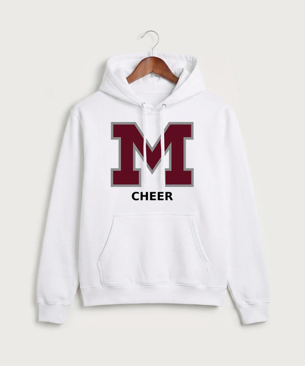 Moline Cheer general - White Port & Co Core Fleece Pullover Hooded Sweatshirt. PC78H