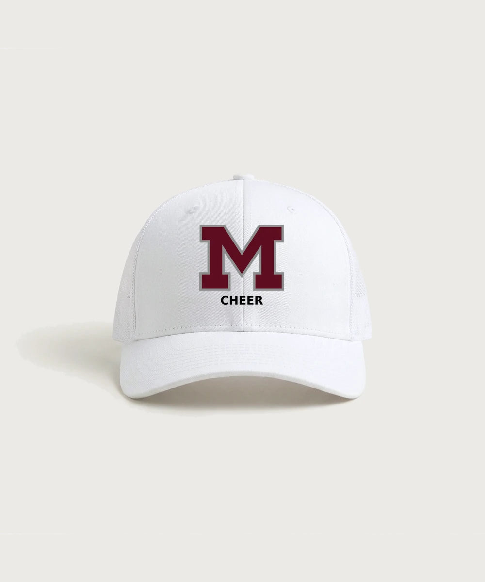 Moline Cheer general - White/ White Sport-Tek Club Trucker Cap STC46