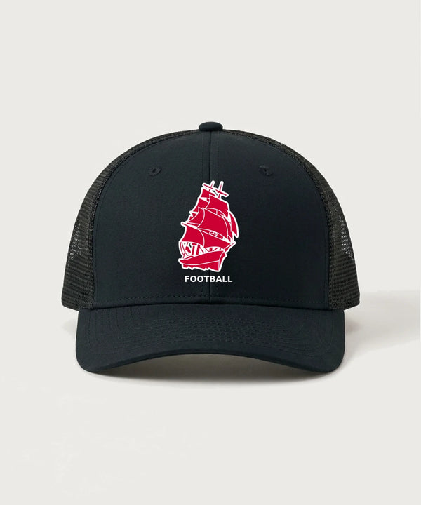 Amboy Football general - Black/ Black Sport-Tek Club Trucker Cap STC46