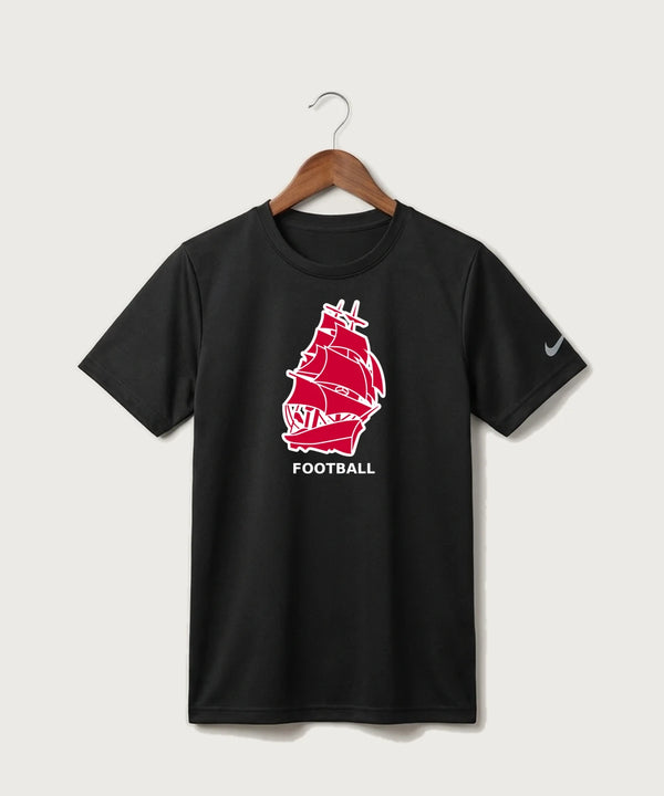 Amboy Football general - Black Nike Youth Swoosh Sleeve rLegend Tee NKDX8787