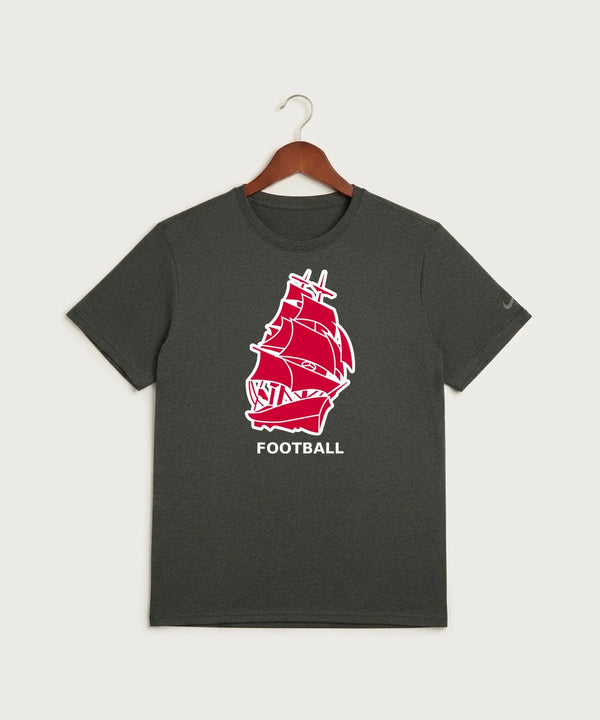 Amboy Football general - Dark Smoke Heather Nike Swoosh Sleeve rLegend Tee NKDX8730