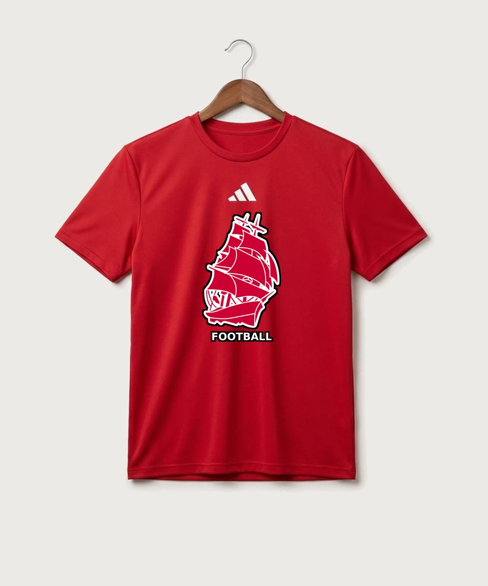 Amboy Football general - Team Power Red/ White Men's Pregame T-Shirt