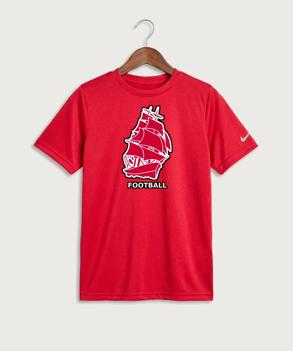 Amboy Football general - University Red Nike Youth Swoosh Sleeve rLegend Tee NKDX8787