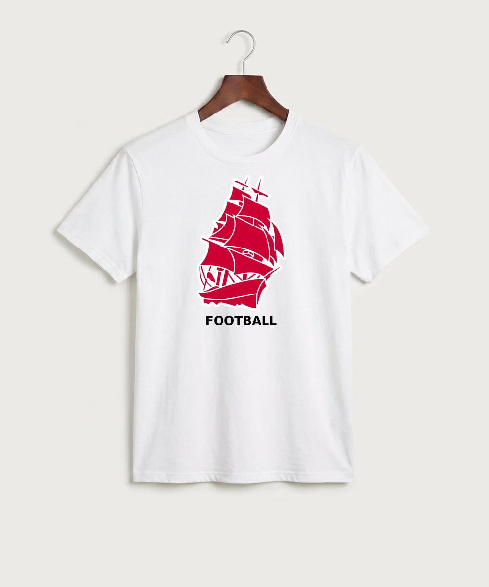 Amboy Football general - White Port & Co Core Cotton Tee. PC54