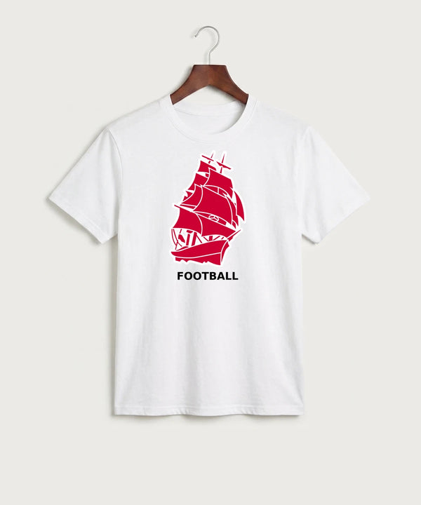 Amboy Football general - White Port & Co Core Cotton Tee. PC54