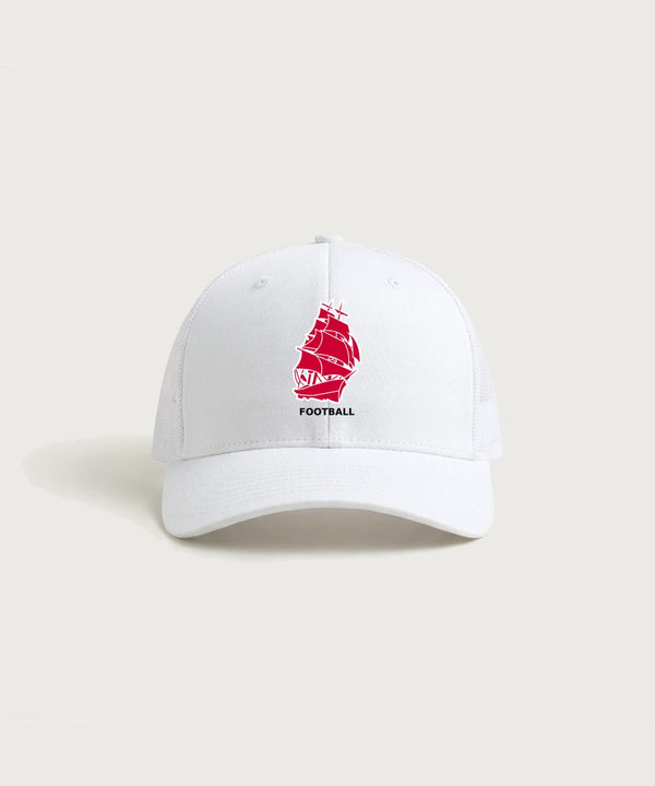 Amboy Football general - White/ White Sport-Tek Club Trucker Cap STC46