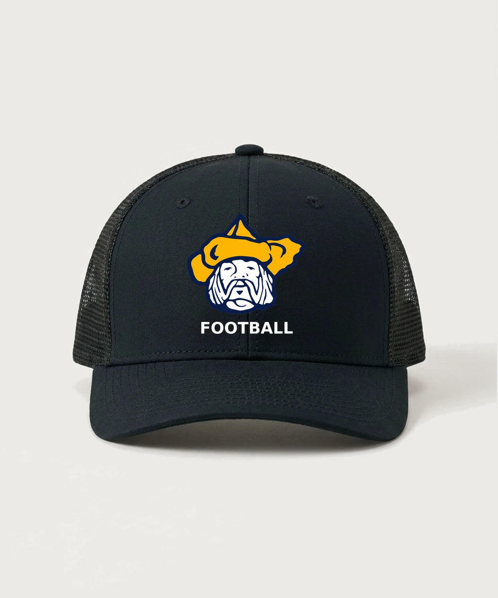 Polo HS Football general - Black/ Black Sport-Tek Club Trucker Cap STC46