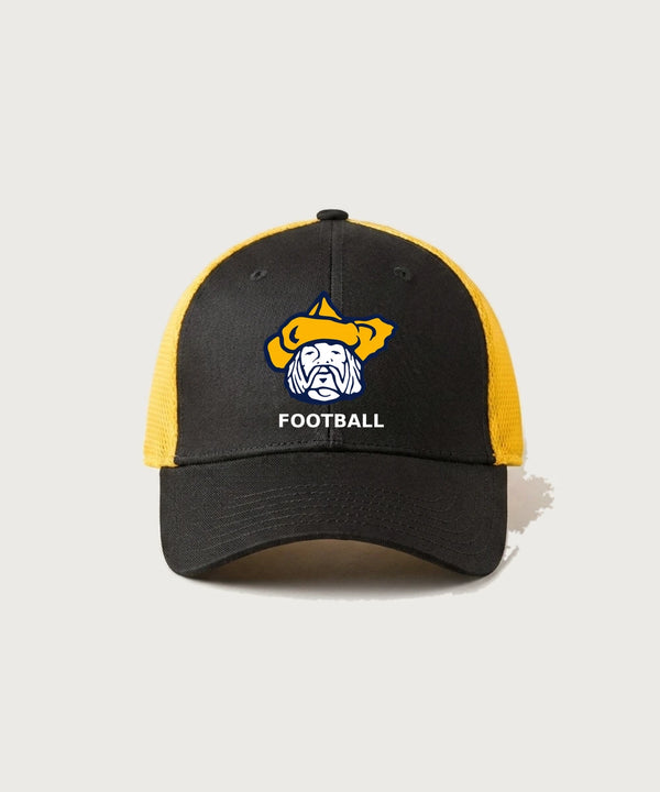 Polo HS Football general - Black/ Gold New Era - Stretch Mesh Cap. NE1020