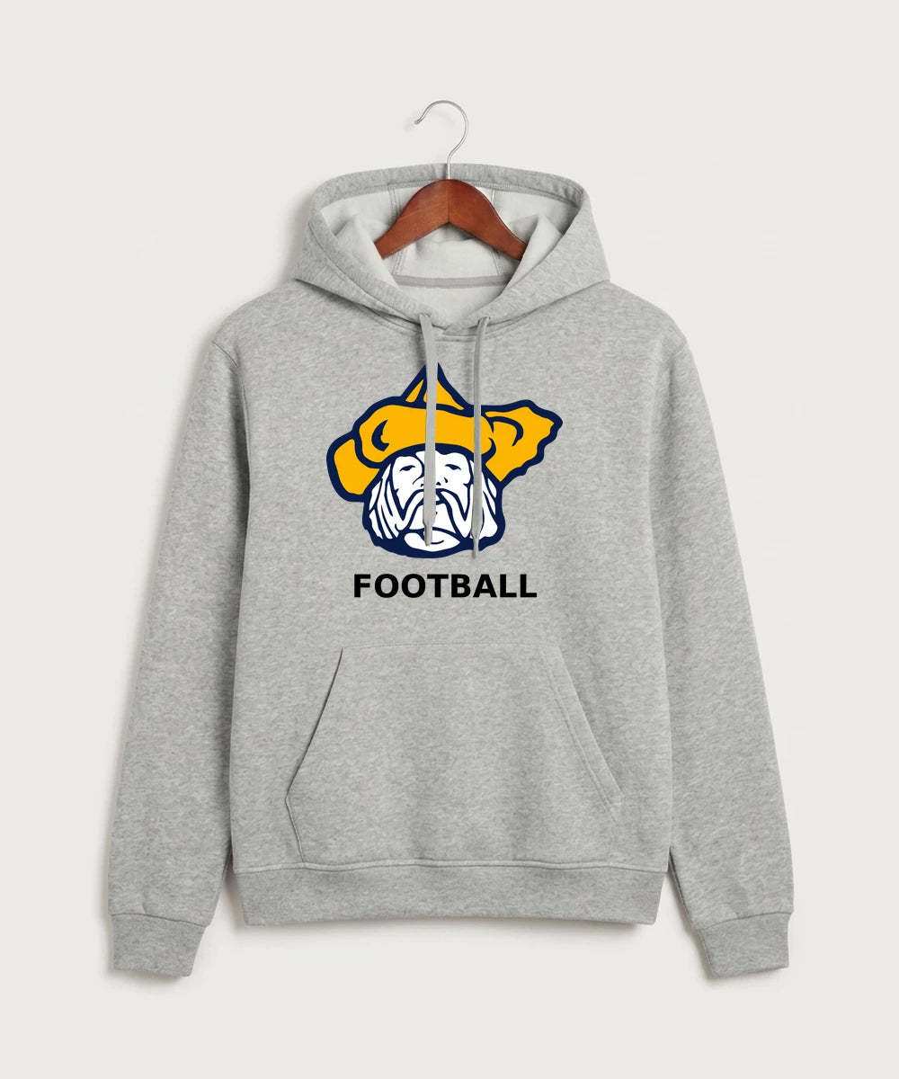 Polo HS Football general - Grey Heather Unisex Fleece Hooded Sweatshirt
