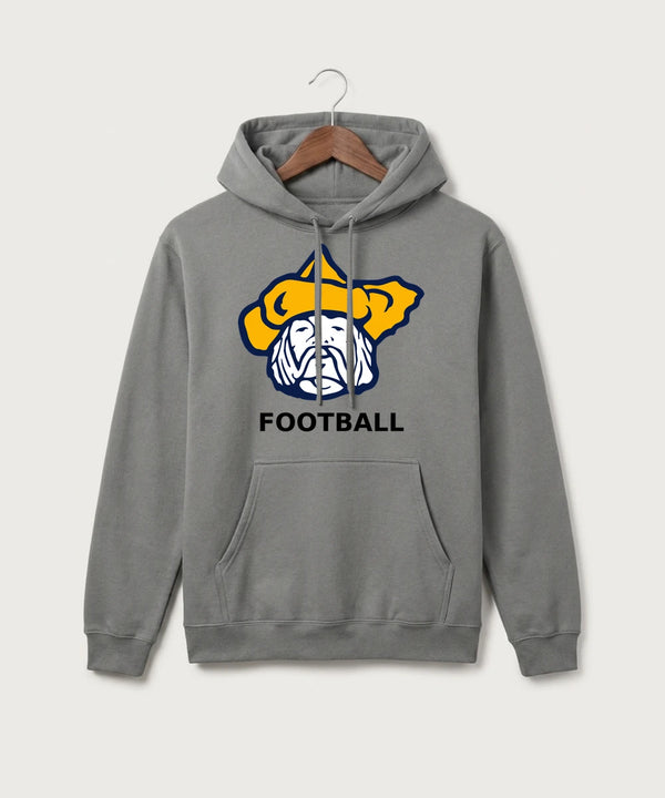Polo HS Football general - Medium Grey Port & Co Core Fleece Pullover Hooded Sweatshirt. PC78H