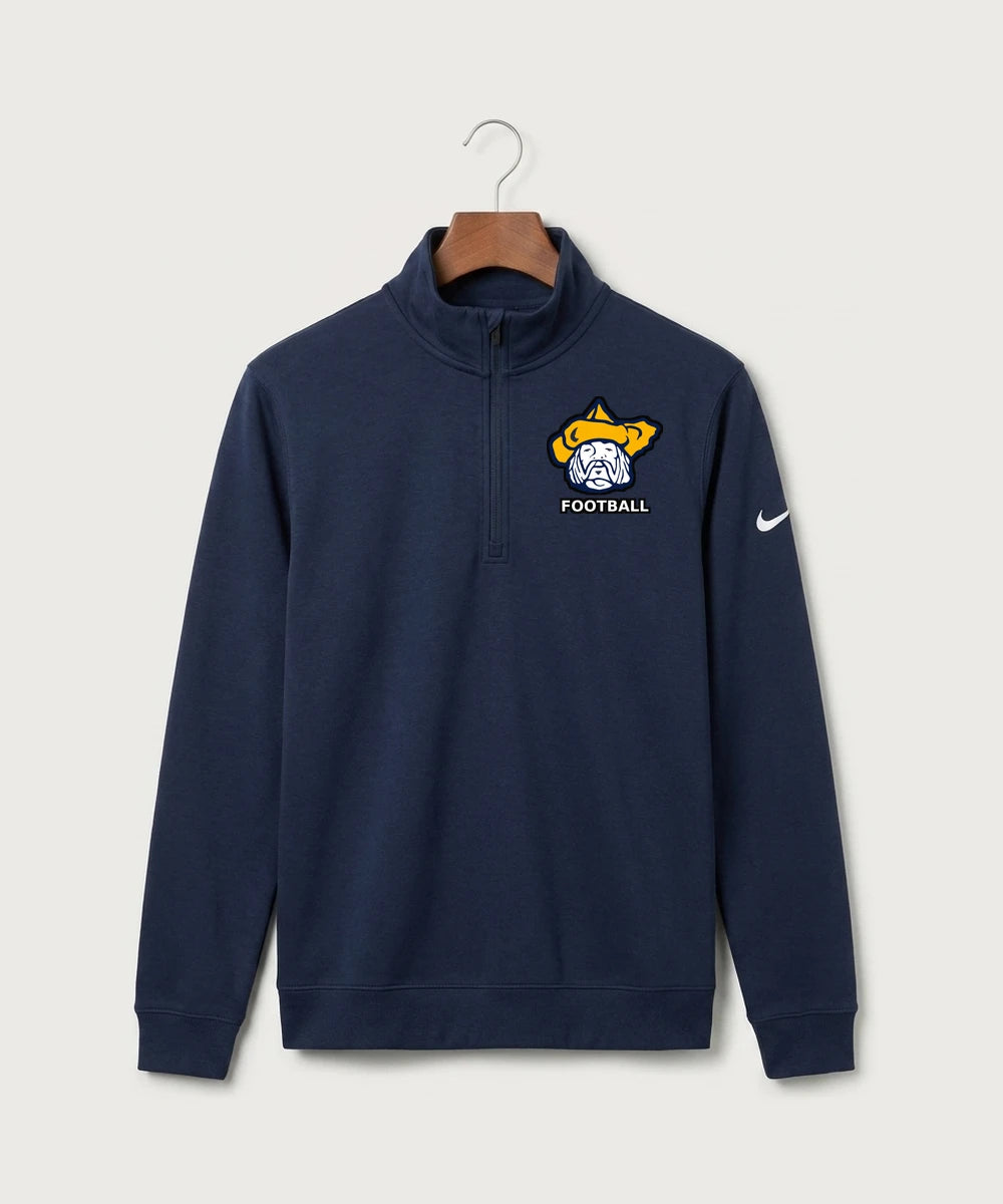 Polo HS Football general - Midnight Navy Nike Club Fleece Sleeve Swoosh 1/2-Zip NKDX6718