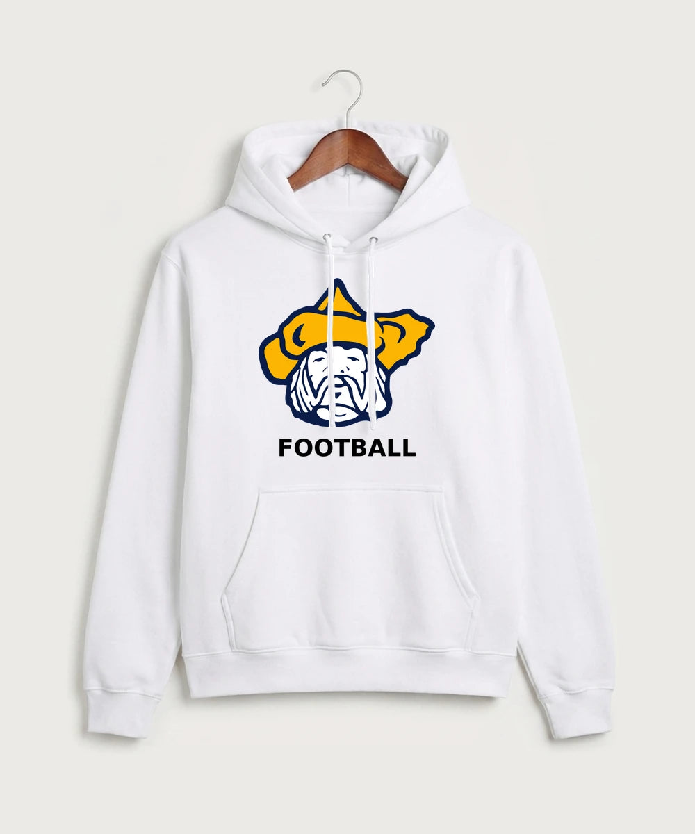 Polo HS Football general - White Port & Co Core Fleece Pullover Hooded Sweatshirt. PC78H