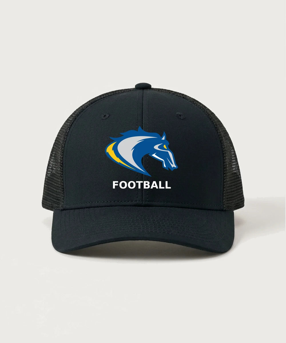 Riverside High School Football general - Black/ Black Sport-Tek Club Trucker Cap STC46