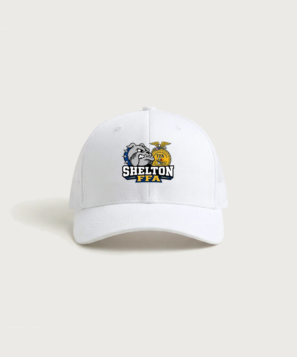 Shelton High School FFA general - White/ White Sport-Tek Club Trucker Cap STC46